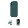 MARSİLYAN™- iPhone 11 Kılıf Yankı Yansıma Özel Seri - Şeffaf 360 Full Body Arka Koruyucu + Raze Metal Kamera Lens - MI
