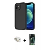 MARSİLYAN™- iPhone 11 Kılıf Yankı Yansıma Özel Seri - Şeffaf 360 Full Body Arka Koruyucu + Pers Alüminyum Kamera Lens - GD