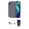 MARSİLYAN™- iPhone 11 Kılıf Yankı Yansıma Özel Seri - Şeffaf 360 Full Body Arka Koruyucu + Pers Alüminyum Kamera Lens - KI