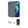 MARSİLYAN™- iPhone 11 Kılıf Yankı Yansıma Özel Seri - Şeffaf 360 Full Body Arka Koruyucu + Pers Alüminyum Kamera Lens - GD