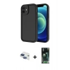 MARSİLYAN™- iPhone 11 Kılıf Yankı Yansıma Özel Seri - Şeffaf 360 Full Body Arka Koruyucu + Pers Alüminyum Kamera Lens - LT