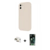 MARSİLYAN™- iPhone 11 Kılıf Yankı Yansıma Özel Seri - Şeffaf 360 Full Body Arka Koruyucu + Pers Alüminyum Kamera Lens - GD