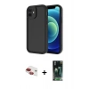 MARSİLYAN™- iPhone 11 Kılıf Yankı Yansıma Özel Seri - Şeffaf 360 Full Body Arka Koruyucu + Pers Alüminyum Kamera Lens - KI