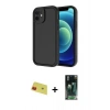 MARSİLYAN™- iPhone 11 Kılıf Yankı Yansıma Özel Seri - Şeffaf 360 Full Body Arka Koruyucu + Rainbow Kamera Lens Koruma Cam - KI