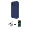 MARSİLYAN™- iPhone 11 Kılıf Yankı Yansıma Özel Seri - Şeffaf 360 Full Body Arka Koruyucu + Raze Metal Kamera Lens - GS
