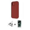 MARSİLYAN™- iPhone 11 Kılıf Yankı Yansıma Özel Seri - Şeffaf 360 Full Body Arka Koruyucu + Raze Metal Kamera Lens - GS