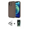 MARSİLYAN™- iPhone 11 Kılıf Yankı Yansıma Özel Seri - Şeffaf 360 Full Body Arka Koruyucu + Raze Metal Kamera Lens - GS