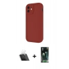 MARSİLYAN™- iPhone 11 Kılıf Yankı Yansıma Özel Seri - Şeffaf 360 Full Body Arka Koruyucu + Şeffaf Kamera Lens Koruma Cam