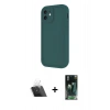 MARSİLYAN™- iPhone 11 Kılıf Yankı Yansıma Özel Seri - Şeffaf 360 Full Body Arka Koruyucu + Şeffaf Kamera Lens Koruma Cam