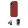 MARSİLYAN™- iPhone 11 Kılıf Yankı Yansıma Özel Seri - Şeffaf 360 Full Body Arka Koruyucu + Raze Metal Kamera Lens - SH