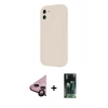 MARSİLYAN™- iPhone 11 Kılıf Yankı Yansıma Özel Seri - Şeffaf 360 Full Body Arka Koruyucu + Raze Metal Kamera Lens - SH