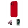 MARSİLYAN™- iPhone 11 Kılıf Yankı Yansıma Özel Seri - Şeffaf 360 Full Body Arka Koruyucu + Raze Metal Kamera Lens - SH