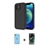 MARSİLYAN™- iPhone 11 Kılıf Yankı Yansıma Özel Seri - Şeffaf 360 Full Body Arka Koruyucu + Neon Fosforlu Kamera Lens - YL