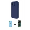 MARSİLYAN™- iPhone 11 Kılıf Yankı Yansıma Özel Seri - Şeffaf 360 Full Body Arka Koruyucu + Neon Fosforlu Kamera Lens - YL