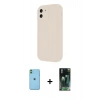 MARSİLYAN™- iPhone 11 Kılıf Yankı Yansıma Özel Seri - Şeffaf 360 Full Body Arka Koruyucu + Neon Fosforlu Kamera Lens - YL