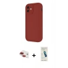 MARSİLYAN™- iPhone 11 Kılıf Yankı Yansıma Özel Seri - Şeffaf Pasifik Cam Ekran Koruyucu + Pers Alüminyum Kamera Lens - KI