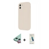 MARSİLYAN™- iPhone 11 Kılıf Yankı Yansıma Özel Seri - Şeffaf Pasifik Cam Ekran Koruyucu + Raze Metal Kamera Lens - KI