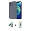 MARSİLYAN™- iPhone 11 Kılıf Yankı Yansıma Özel Seri - Şeffaf Pasifik Cam Ekran Koruyucu + Raze Metal Kamera Lens - KI