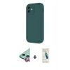 MARSİLYAN™- iPhone 11 Kılıf Yankı Yansıma Özel Seri - Şeffaf Pasifik Cam Ekran Koruyucu + Raze Metal Kamera Lens - KI