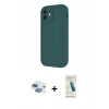 MARSİLYAN™- iPhone 11 Kılıf Yankı Yansıma Özel Seri - Şeffaf Pasifik Cam Ekran Koruyucu + Pers Alüminyum Kamera Lens - GI