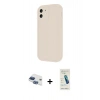 MARSİLYAN™- iPhone 11 Kılıf Yankı Yansıma Özel Seri - Şeffaf Pasifik Cam Ekran Koruyucu + Pers Alüminyum Kamera Lens - LT