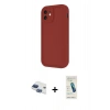 MARSİLYAN™- iPhone 11 Kılıf Yankı Yansıma Özel Seri - Şeffaf Pasifik Cam Ekran Koruyucu + Pers Alüminyum Kamera Lens - LT