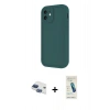 MARSİLYAN™- iPhone 11 Kılıf Yankı Yansıma Özel Seri - Şeffaf Pasifik Cam Ekran Koruyucu + Pers Alüminyum Kamera Lens - LT