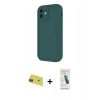 MARSİLYAN™- iPhone 11 Kılıf Yankı Yansıma Özel Seri - Şeffaf Pasifik Cam Ekran Koruyucu + Rainbow Kamera Lens Koruma Cam - KI