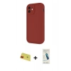 MARSİLYAN™- iPhone 11 Kılıf Yankı Yansıma Özel Seri - Şeffaf Pasifik Cam Ekran Koruyucu + Rainbow Kamera Lens Koruma Cam - KI