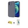 MARSİLYAN™- iPhone 11 Kılıf Yankı Yansıma Özel Seri - Şeffaf Pasifik Cam Ekran Koruyucu + Rainbow Kamera Lens Koruma Cam - KI