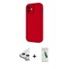 MARSİLYAN™- iPhone 11 Kılıf Yankı Yansıma Özel Seri - Şeffaf Pasifik Cam Ekran Koruyucu + Raze Metal Kamera Lens - GS