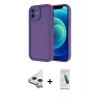 MARSİLYAN™- iPhone 11 Kılıf Yankı Yansıma Özel Seri - Şeffaf Pasifik Cam Ekran Koruyucu + Raze Metal Kamera Lens - GS