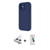 MARSİLYAN™- iPhone 11 Kılıf Yankı Yansıma Özel Seri - Şeffaf Pasifik Cam Ekran Koruyucu + Raze Metal Kamera Lens - GS