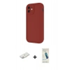 MARSİLYAN™- iPhone 11 Kılıf Yankı Yansıma Özel Seri - Şeffaf Pasifik Cam Ekran Koruyucu + Renkli Kamera Lens Koruma Cam - PE