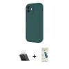 MARSİLYAN™- iPhone 11 Kılıf Yankı Yansıma Özel Seri - Şeffaf Pasifik Cam Ekran Koruyucu + Kamera Lens Koruma Cam - SF