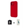 MARSİLYAN™- iPhone 11 Kılıf Yankı Yansıma Özel Seri - Şeffaf Pasifik Cam Ekran Koruyucu + PVD Metal Kamera Lens - TU