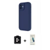 MARSİLYAN™- iPhone 11 Kılıf Yankı Yansıma Özel Seri - Şeffaf Pasifik Cam Ekran Koruyucu + PVD Metal Kamera Lens - TU