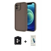 MARSİLYAN™- iPhone 11 Kılıf Yankı Yansıma Özel Seri - Şeffaf Pasifik Cam Ekran Koruyucu + PVD Metal Kamera Lens - TU