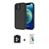 MARSİLYAN™- iPhone 11 Kılıf Yankı Yansıma Özel Seri - Şeffaf Pasifik Cam Ekran Koruyucu + PVD Metal Kamera Lens - YL