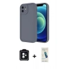 MARSİLYAN™- iPhone 11 Kılıf Yankı Yansıma Özel Seri - Şeffaf Pasifik Cam Ekran Koruyucu + PVD Metal Kamera Lens - YL
