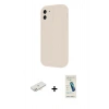 MARSİLYAN™- iPhone 11 Kılıf Yankı Yansıma Özel Seri - Şeffaf Pasifik Cam Ekran Koruyucu + Renkli Kamera Lens Koruma Cam - YL