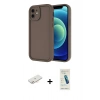 MARSİLYAN™- iPhone 11 Kılıf Yankı Yansıma Özel Seri - Şeffaf Pasifik Cam Ekran Koruyucu + Renkli Kamera Lens Koruma Cam - YL