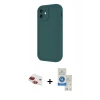 MARSİLYAN™- iPhone 11 Kılıf Yankı Yansıma Özel Seri - Şeffaf Royal Nano Ekran Koruyucu + Pers Alüminyum Kamera Lens - KI