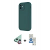 MARSİLYAN™- iPhone 11 Kılıf Yankı Yansıma Özel Seri - Şeffaf Royal Nano Ekran Koruyucu + Raze Metal Kamera Lens - KI