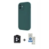 MARSİLYAN™- iPhone 11 Kılıf Yankı Yansıma Özel Seri - Şeffaf Royal Nano Ekran Koruyucu + PVD Metal Kamera Lens - MI