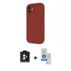 MARSİLYAN™- iPhone 11 Kılıf Yankı Yansıma Özel Seri - Şeffaf Royal Nano Ekran Koruyucu + PVD Metal Kamera Lens - MI