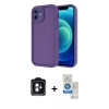MARSİLYAN™- iPhone 11 Kılıf Yankı Yansıma Özel Seri - Şeffaf Royal Nano Ekran Koruyucu + PVD Metal Kamera Lens - MI