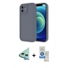 MARSİLYAN™- iPhone 11 Kılıf Yankı Yansıma Özel Seri - Şeffaf Royal Nano Ekran Koruyucu + Raze Metal Kamera Lens - MI