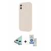 MARSİLYAN™- iPhone 11 Kılıf Yankı Yansıma Özel Seri - Şeffaf Royal Nano Ekran Koruyucu + Raze Metal Kamera Lens - MI