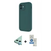 MARSİLYAN™- iPhone 11 Kılıf Yankı Yansıma Özel Seri - Şeffaf Royal Nano Ekran Koruyucu + Raze Metal Kamera Lens - MI